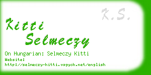 kitti selmeczy business card